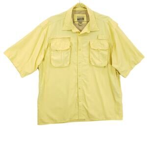 Guides Choice Shirt Mens Extra Large Yellow Outdoor Utility Vented Button Up Top